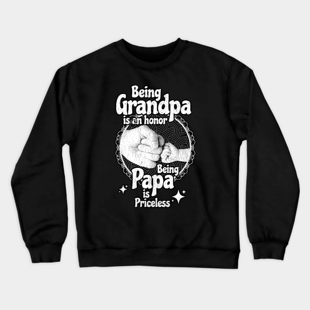 being grandpa- white type Crewneck Sweatshirt by SUMAMARU